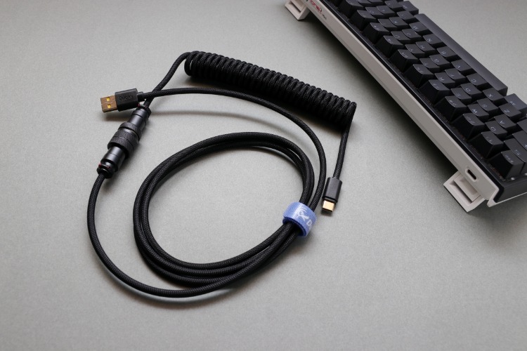 Ducky Phantom Black Premicord Custom USB Cable w/ Coil