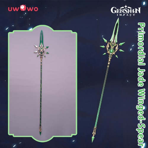【In Stock】Uwowo Game Genshin Impact Weapons Xiao Primordial Jade Winged-Spear Cosplay Props Polearms Props