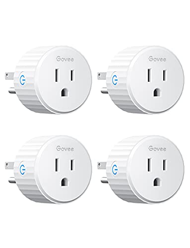 Govee Smart Plug, WiFi Plugs Work with Alexa & Google Assistant, Smart Outlet with Timer & Group Controller, WiFi Outlet for Home, No Hub Required, ETL & FCC Certified, 2.4G WiFi Only, 4 Pack - 4