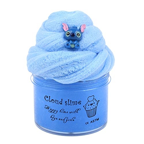 DAHIOQHAJ Blue Cloud Slime,Non-Sticky and Super Soft Scented Slime, Girls and Boys Stress Relief Toy for Kids Education, Party Favor, Birthday Gift(7oz 200ML) - Blue