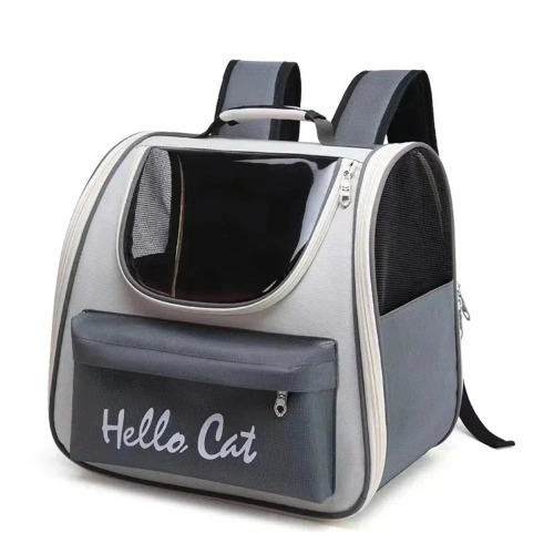 Colorful Breathable Travel Cat Backpack - Gray