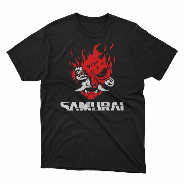 Cyberpunk 2077 SAMURAI Logo Custom  T Shirts Full Colour Image Print