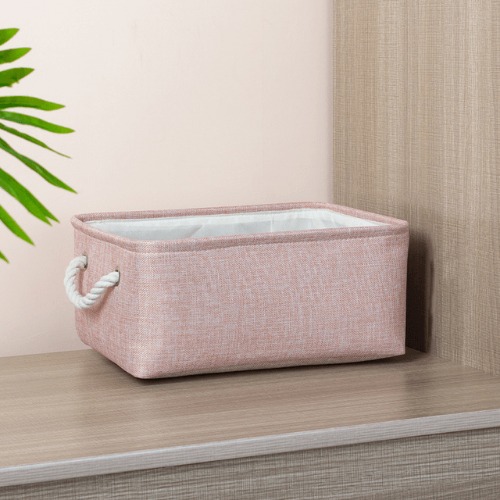 Folding Storage Baskets - Soft Pink / Small