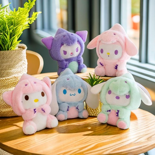 5 PCS Kuro Plush, My Melo Plush, Cinna Plush, Kitttty Plushies, Cartoon Stuffed Animals Plush Figure Toy 8 Inch