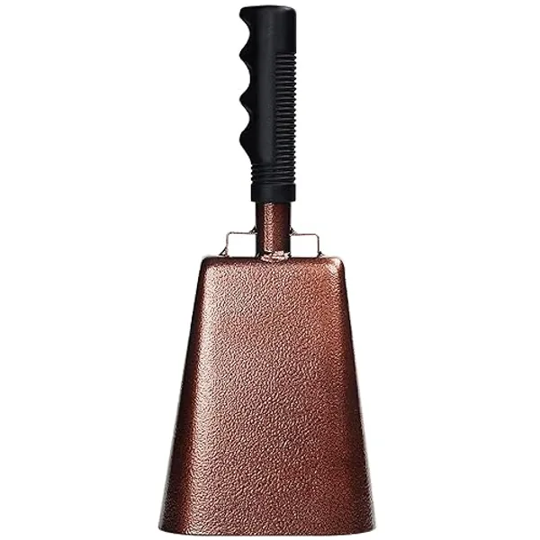 Belle Vous Cencerro Percusion de Acero con Asa – 27,5 cm - Cencerro Mano Percusión Alto Instrumento Hacer Ruido - Campana Metal Musical para Llamar y Alentar en Eventos Deportivos y Juegos de Futbol