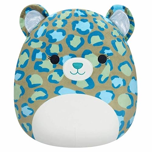 Squishmallows SQCR04131 12", Enos-Dark Green Leopard - Enos - Dark Green Leopard
