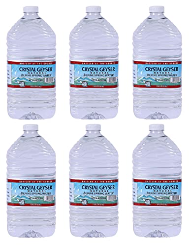 Crystal Geyser Alpine Spring Water, 128 Fl Oz Bottles (Pack of 6), Total: 768 Fl Oz - 128 Fl Oz (Pack of 6)