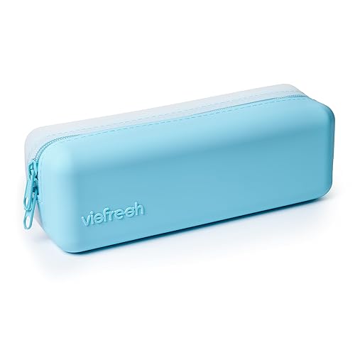 Visfresh Disposable Daily Contact-Lens Case Organizer, Travel-Friendly, Premium Quality, Water-Resistant Silicone Case with Clearly Labeled R & L, Storage up to 30 lenses (Blue) - BLue