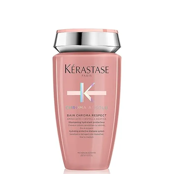 KÉRASTASE Chroma Absolute Chroma Respect Shampoo for Sensitized or Damaged Color-Treated Hair, Protects and Hydrates, Fine To Medium Hair with Glycerin and Hyaluronic Acid, 8.5 Fl Oz