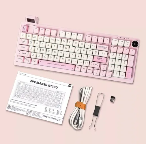 Teclado Mecánico Epomaker Rt100 Para Juegos Con Pantalla