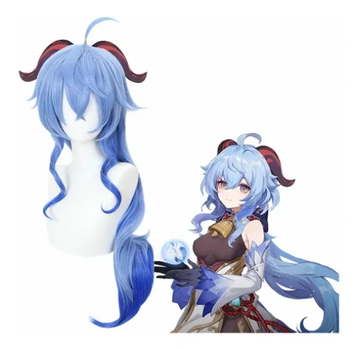 Cosplay Original Ganyu Degradado Azul