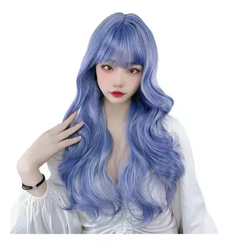 Cosplay Pelucas Cabello Sinteticas Larga Ondulada Multicolor