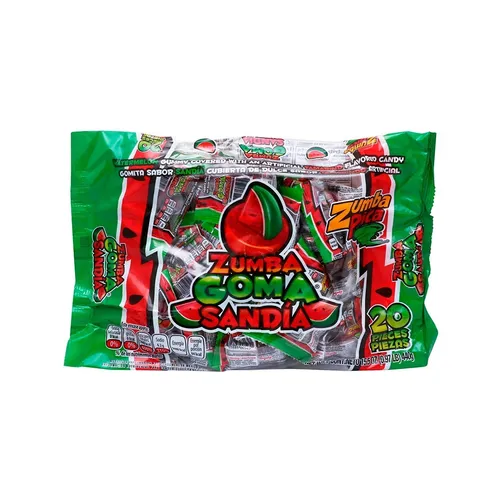 Zumba Goma Sandía 20 Pzas Zumba Pica Gomita Sandia Tamarindo