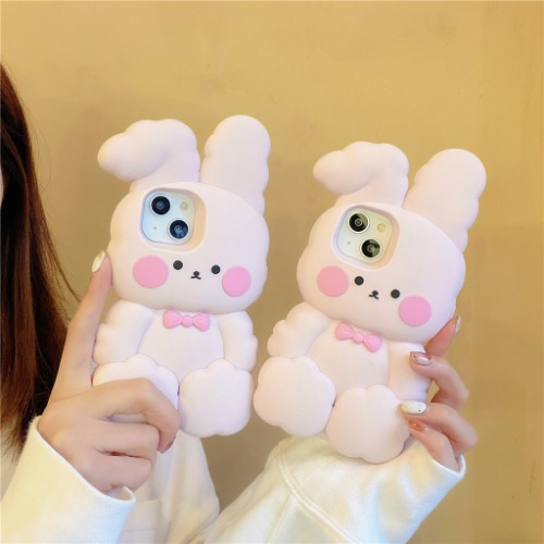 iphone Case 14 Pro Max 13 Pro Max 12 Pro Max Cotton rabbit Silicone Soft Case