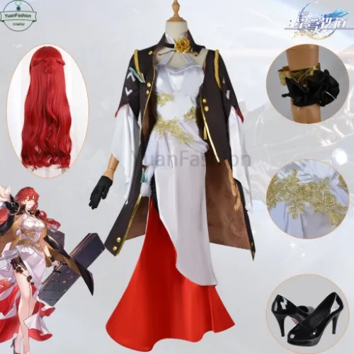 Honkai Star Rail cosplay Himeko cosplay clothing Anime game women's suit plain cosplay clothing Perfect restoration