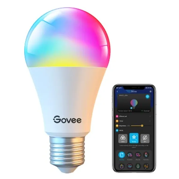 Govee Smart Light Bulbs, Color Changing WiFi Light Bulbs, Smart LED Bulbs Work with Alexa  Google Assistant, Dimmable LED Bulb A19, 9W 800 Lumens 2.4Ghz only, No Hub Required, 1 Pack