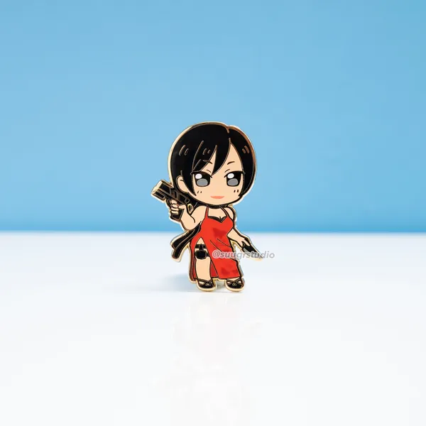 Resident Evil Ada Wong Hard Enamel Pin - [A Grade] / Simple Rubber Back