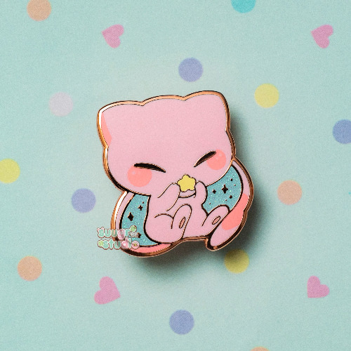 Mysterious Cutie Hard Enamel Pins - Regular (Pink) / [A Grade] / Locking Clasp