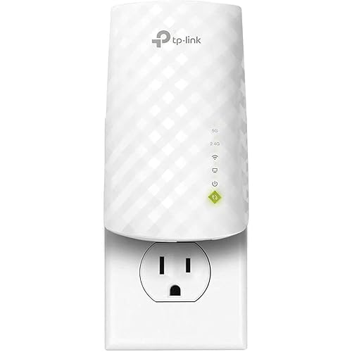 TP-Link WiFi Extender with Ethernet Port, Dual Band 5GHz/2.4GHz , Up to 44% More Bandwidth than Single Band, Covers Up to 1200 Sq.ft and 30 Devices, Signal Booster Amplifier Supports OneMesh (RE220) - Wi-Fi 5, AC750
