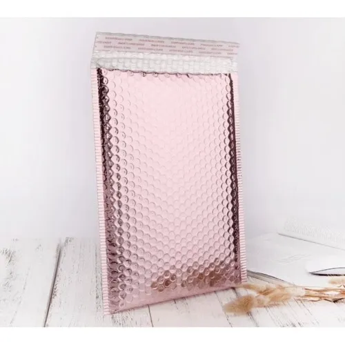 Rose Gold Bubble Polymailers