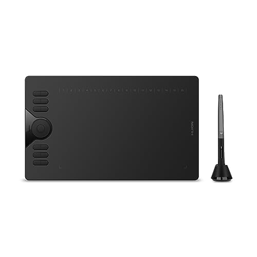 HUION Drawing Tablet HS610 Graphic Tablet with Battery-Free Stylus 8192 Pen Pressure Tilt Function, 10x6.25 Inches Digital Tablet for Animation & Design, Compatible with Windows/Mac/Android - HS610