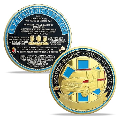 Paramedic's Prayer Coin EMT Challenge Coin