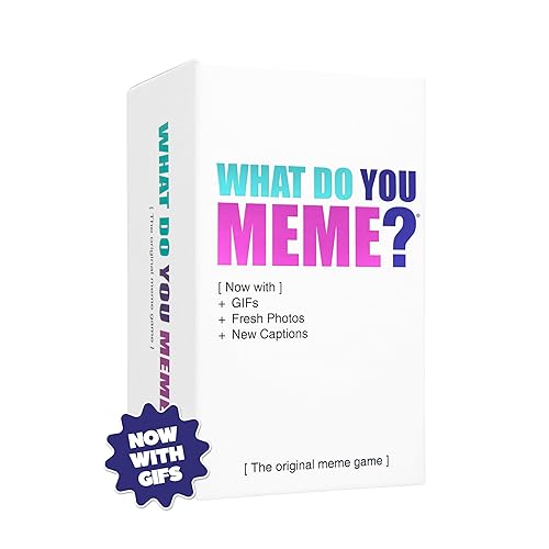 WHAT DO YOU MEME? Core Game (New Edition) Now Including GIF's & Refreshed Content by Relatable, The Game for Meme Lovers, Perfect Christmas Party Game, Stocking Stuffers or Funny White Elephant Gifts - New Edition