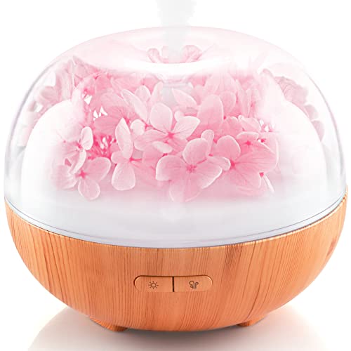 Aromatherapy Essential Oil Diffuser with Ultrasonic Mist Auto Shut-Off Air Humidifier Light for Home Bedroom Office (Pink) - Pink