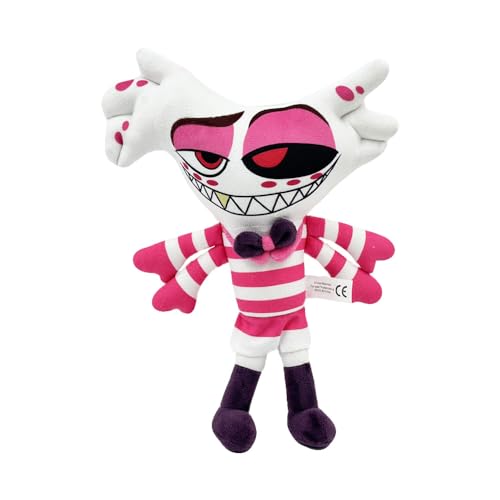 LEFAATAN 2024 Hazbin Hotel Plush Figure Doll for Kids Helluva boss Plush Toy Stuffed Animal Angel Dust Plush 11"
