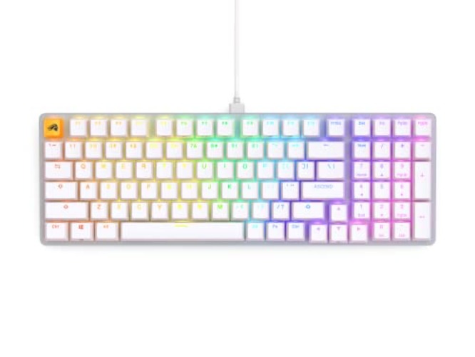 Glorious GMMK 2 Small Gaming Keyboard Base- Barebones Kit- TKL Hot Swappable DIY White Mechanical Keyboard - Wired, RGB Backlit,- PC Setup Accessories- 65%, White - Prebuilt Full Size (96%) - White