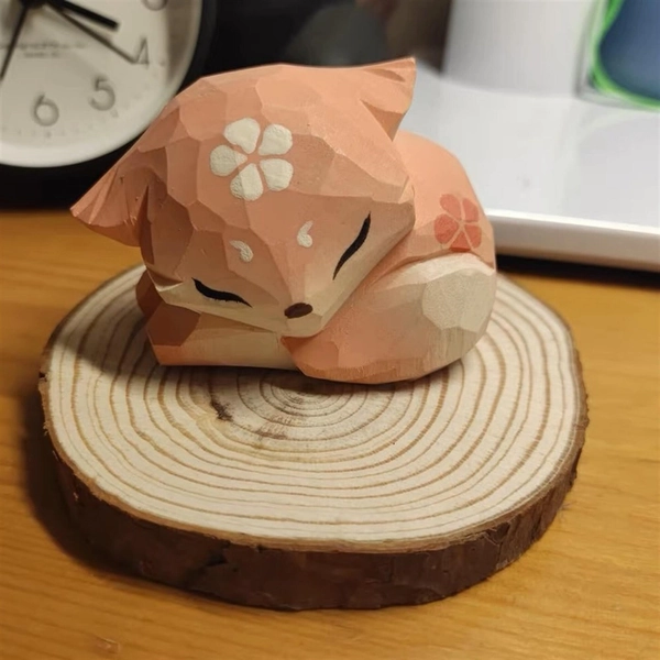 Genshin Impact Fox Wood Carving