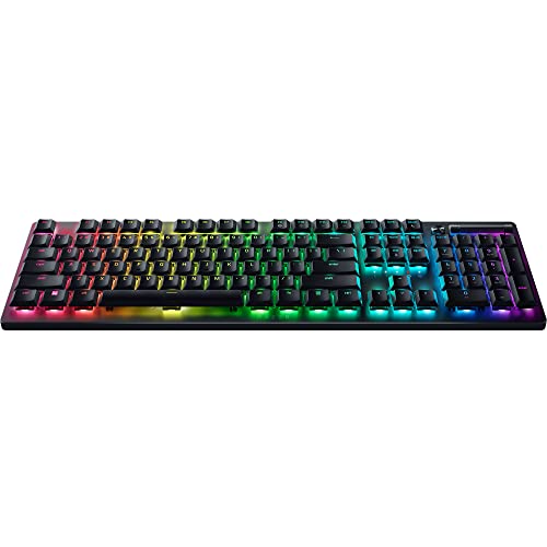 Razer DeathStalker V2 Pro Wireless Gaming Keyboard: Low-Profile Keys - Linear Red Optical Switches - HyperSpeed Wireless & Bluetooth 5.0-40 Hr Battery - Ultra-Durable Coated Keycaps - Chroma RGB - Classic Black - V2 Pro - Linear Optical Switch