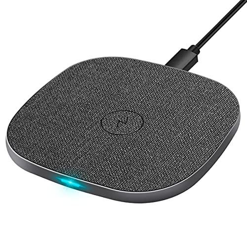 Wireless Charger, Wireless Charging Pad for iPhone 15/14/13/12/11/Pro Max/XR/X/8 Plus,15W Max Fast Wireless Charger for Samsung Galaxy S21/S20/S10/S9/S8,HUAWEI Mate RS/P30 Pro and other Qi Phone - Gray