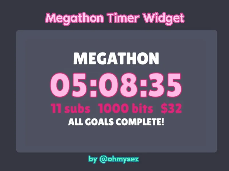 Megathon Timer Widget