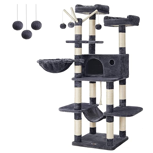 Cat Tree - 64.6 Inches - Smoky Gray