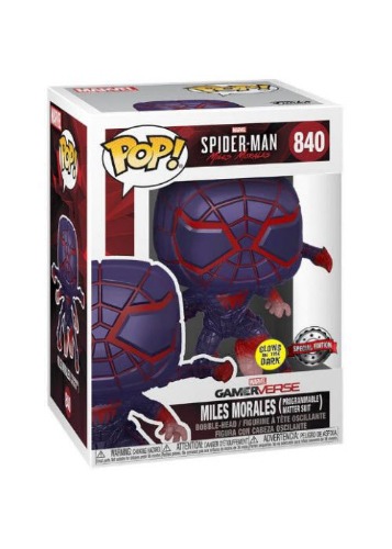 Miles Morales (Programmable Matter Suit) {Glows) [Game Stop] - Spider-Man  #840 [EUC]