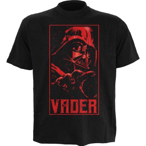 STAR WARS KENOBI - VADER  - Front Print T-Shirt Black - XXL