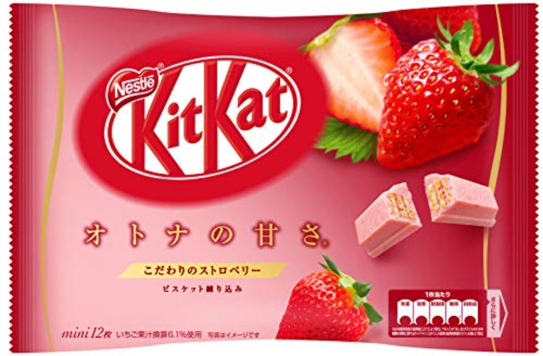 KITKAT MINI STRAWBERRY - KIT KAT FRAGOLA JAPAN - Strawberry - 12 Unidad (Paquete de 1)