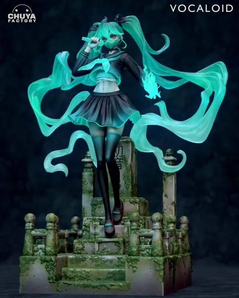 Hatsune Miku | Action Figure | Resin 3D Printed | 3D Model + Free Shipping