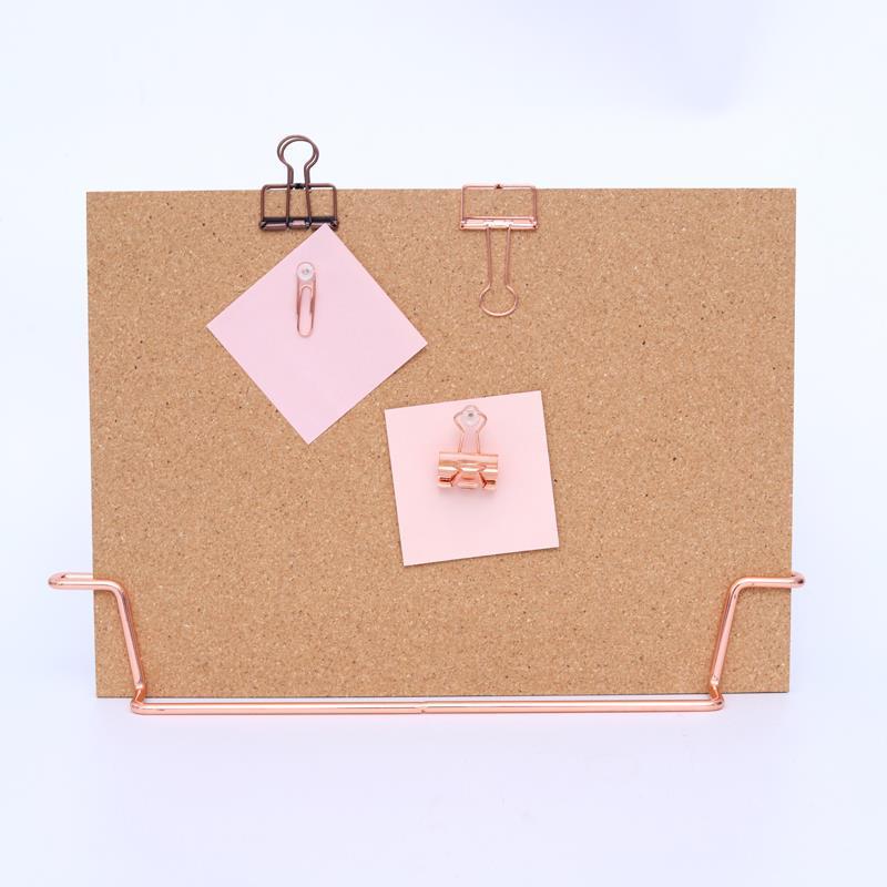 Standing Cork Bulletin Board - Rose Gold/Gold - Rose Gold