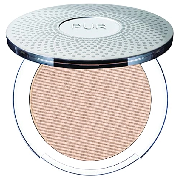 PÜR 4-in-1 Pressed Mineral Makeup SPF 15 Powder Foundation with Concealer & Finishing Powder- Medium to Full Coverage Foundation- Mineral-Based Powder- Cruelty-Free & Vegan Friendly