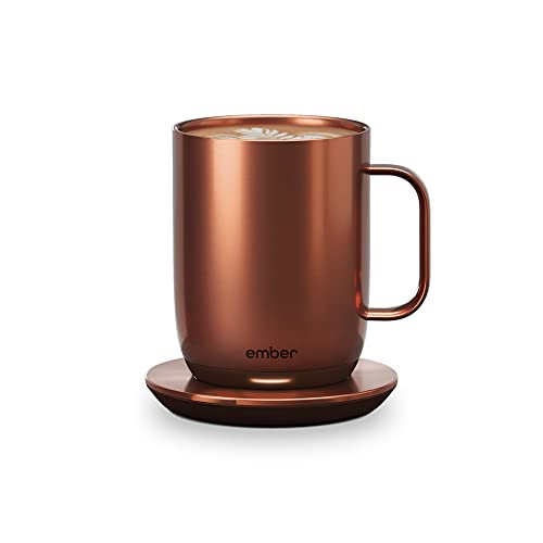Ember Temperature Control Smart Mug 2, 14 Oz, App-Controlled Heated Coffee Mug with 80 Min Battery Life and Improved Design, Copper - 14 oz - Copper