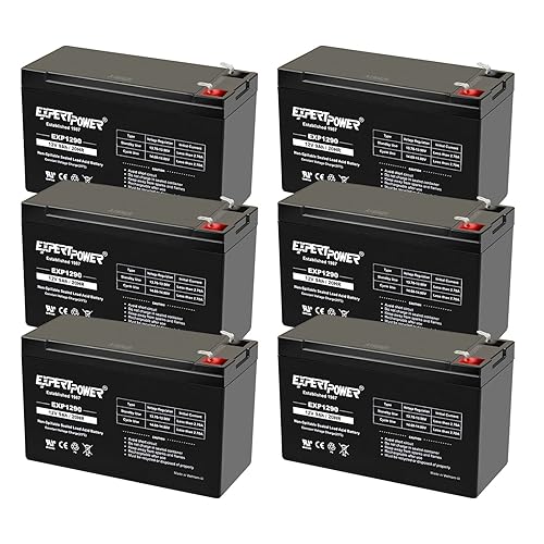 ExpertPower 12V 9Ah Battery Replacement for Vision CP1272, CP1290-6 Pack - 6 Pack