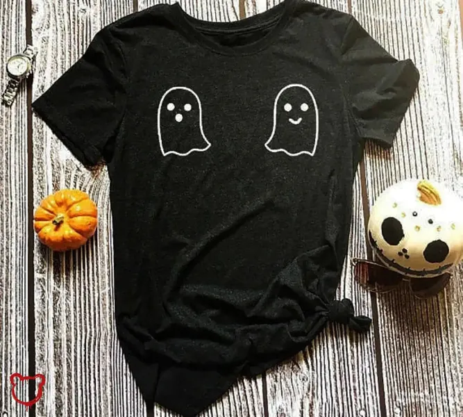 Black Ghost Print Tee
