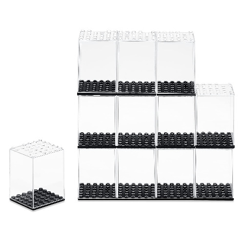 Minifigures Display Case, Acrylic Building Block Display Box, Action Figure Toys Storage for Lego Minifigure, Gift for Lego Lovers(12PCS) - 