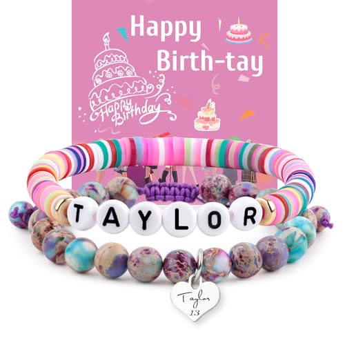 ZZLTAWS Taylor Birthday Gifts Bracelets, Taylor Merch, Taylor Bracelet and Birthday Card are the Best Birthday Gifts for Girls, Women, wife, Daughter, Granddaughter, Bestie, Sister - taylor-boho