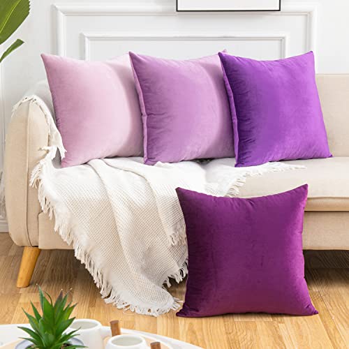 Light purple cushion covers
