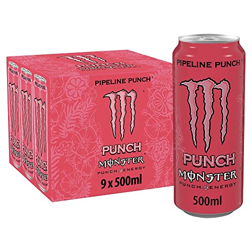 Monster Pipeline Punch Energy Drink, 9 x 500ml - Pipeline Punch - 500 ml (Pack of 9)