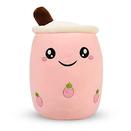 Genchi Plush Pillow Bubble Tea Plush | Strawberry 24 cm