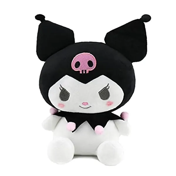 Anime Kuromi Plush Toys, Little Devil Cartoon Doll Soft Plushies Toys, Lovely Stuffed Animals Plush Figure Toy, Creative Kuromi Sanrio Figure Gifts for Children Girls Fans-A - 